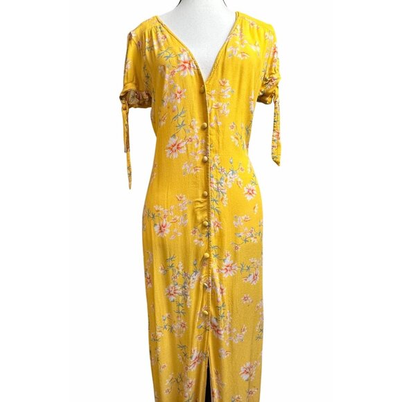 Flynn Skye Womens Maxi Dress Sz S Touch Of Honey 90s Romantic Fairy Cottagecore - Picture 3 of 12